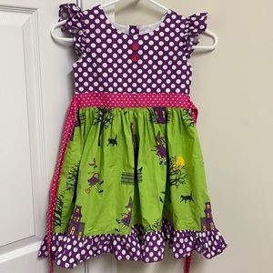 Eleanor Rose Hocus Pocus witch dress like green and purple size 6-7